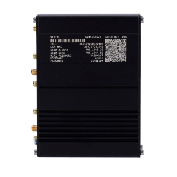 Teltonika Tk-Rutm50 Teltonika Router Industrial 5G - 5G Sub-6GHZ SA / NSA Double SIM - 5 portas 10/100 / 1000Mbps - até 3,4 Gbps