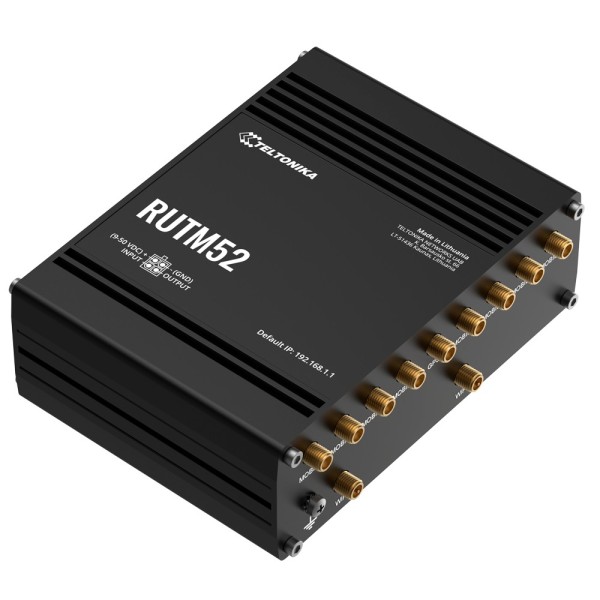 Kaufen Sie den industriellen Dual-TELTONIKA TK-RUTM52 Router mit 5G für hohe Geschwindigkeit – Zwei 5G-Modems für eine stets akt