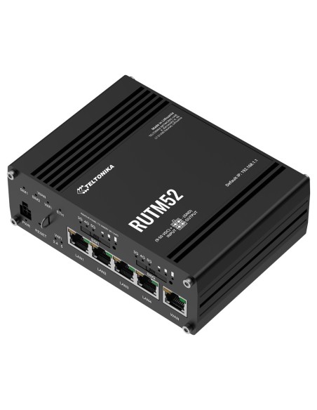 Comprar TELTONIKA TK-RUTM52 Teltonika Router Industrial 5G - Doble modem 5G Sub-6Ghz SA/NSA - 5 puertos 10/100/1000Mbps - Hasta 
