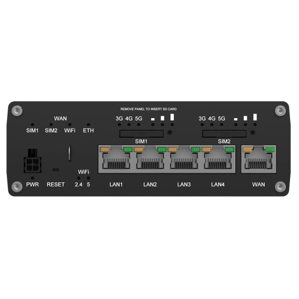 Kaufen Sie den industriellen Dual-TELTONIKA TK-RUTM52 Router mit 5G für hohe Geschwindigkeit – Zwei 5G-Modems für eine stets akt