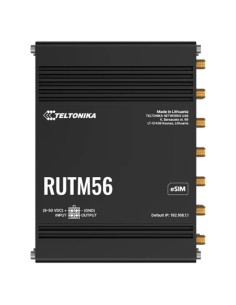 Teltonika TK-Rutm56 Teltonika Router Industrial 5G - Modem Duplo (1x Modem 5G, 1x Modem 4G) - 5 portas 10/100 / 1000Mbps - WiFi 