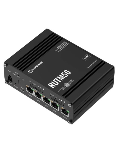 Comprar TELTONIKA TK-RUTM56 Router Industrial Dual Modem: 1x 5G y 1x 4G Cat 4  - Conectividad 5G ultra rápida hasta 3.4 Gbps  