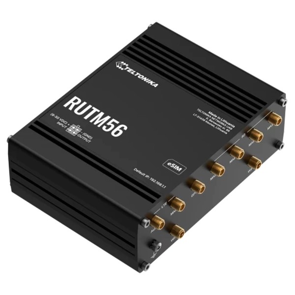 Comprar TELTONIKA TK-RUTM56 Router Industrial Dual Modem: 1x 5G y 1x 4G Cat 4  - Conectividad 5G ultra rápida hasta 3.4 Gbps  
