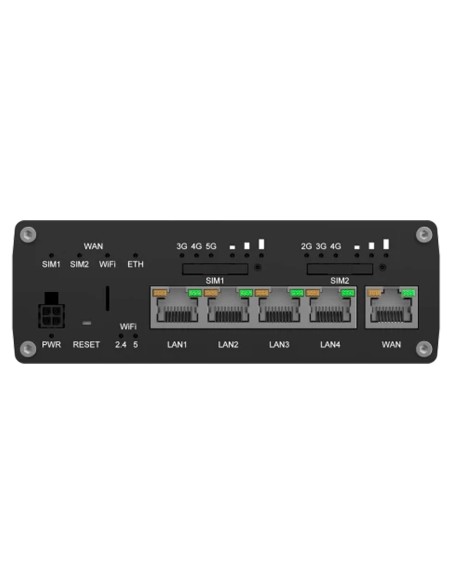 Comprar TELTONIKA TK-RUTM56 Router Industrial Dual Modem: 1x 5G y 1x 4G Cat 4  - Conectividad 5G ultra rápida hasta 3.4 Gbps  