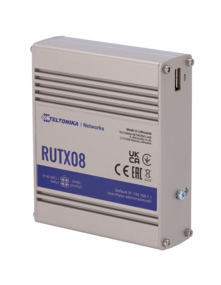 Acheter TELTONIKA TK-RUTX08 Routeur industriel Gigabit Ethernet puissant - 4 ports RJ45 10/100/1000 Mbps - CPU ARM quadricœur