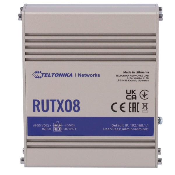Acheter TELTONIKA TK-RUTX08 Routeur industriel Gigabit Ethernet puissant - 4 ports RJ45 10/100/1000 Mbps - CPU ARM quadricœur