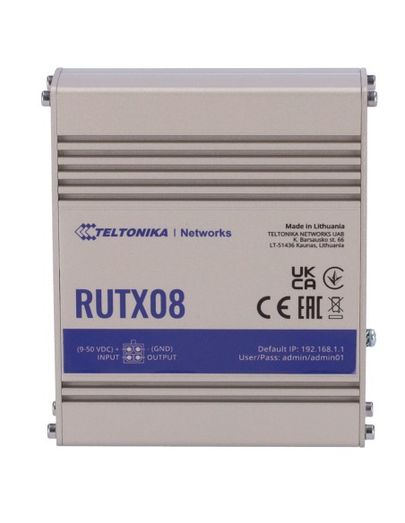 Acheter TELTONIKA TK-RUTX08 Routeur industriel Gigabit Ethernet puissant - 4 ports RJ45 10/100/1000 Mbps - CPU ARM quadricœur