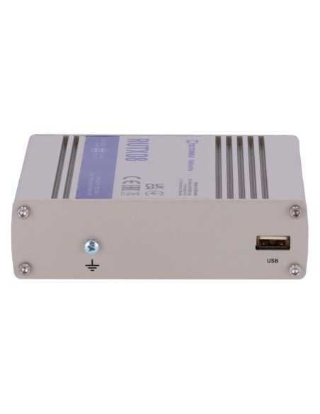 Teltonika TK-Rutx08 Teltonika Router Industrial - 4 portas Ethernet RJ45 Gigabit - USB 2.0 - Entrada Digital / Saída - Habitação