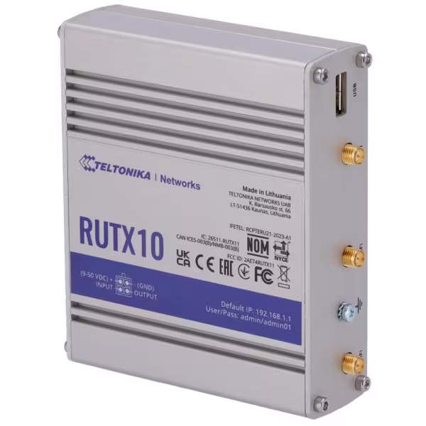 Comprar TELTONIKA TK-RUTX10 Teltonika Router Industrial Wi-Fi de alta gama - Wi-Fi 5 Wave 2 Dual-Band hasta 867 Mbps - 4 puertos