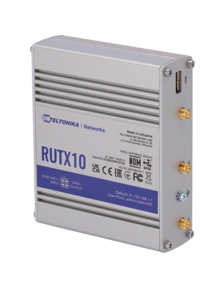 Teltonika Tk-Rutx10 Teltonika Router Industrial - Wi-Fi 5 - Bluetooth Le 4.0 - 4 Portas Ethernet RJ45 Gigabit - USB 2.0 - Digite