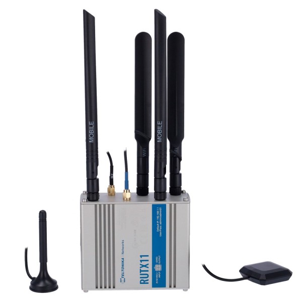 Teltonika TK-Rutx11 Teltonika Router 4G Industrial - Dual Sim 4G Cat 6 - Wi-Fi 5 - Bluetooth Le 4.0 - Posicionamento GNSS - 4 P