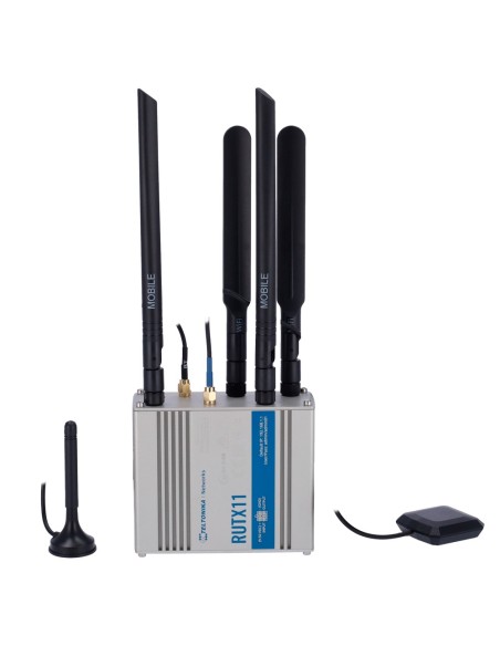 Teltonika TK-Rutx11 Teltonika Router 4G Industrial - Dual Sim 4G Cat 6 - Wi-Fi 5 - Bluetooth Le 4.0 - Posicionamento GNSS - 4 P