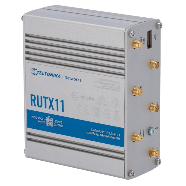 Acquistare TELTONIKA router industriale TK-RUTX11 4G LTE Cat 6 fino a 300 Mbps - Resilienza con Dual SIM e failover automatico -