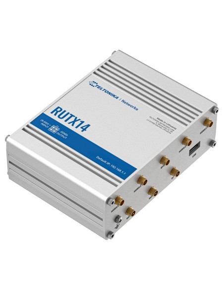 Acquista TELTONIKA TK-RUTX14 Router industriale 4G LTE Cat 12 fino a 600 Mbps  
- Resilienza totale con doppia SIM e auto-failov