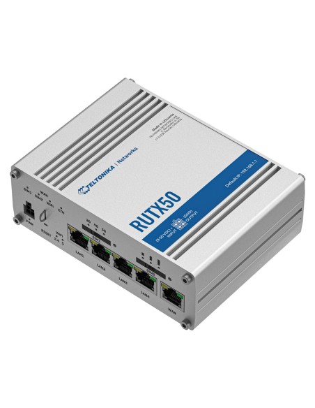 Comprar TELTONIKA TK-RUTX50 Teltonika Router 5G Industrial - 5G Sub-6Ghz SA/NSA  - Doble Módem Dual SIM  - Wi-Fi 5 - Posicionami