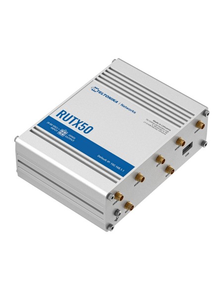Comprar TELTONIKA TK-RUTX50 Teltonika Router 5G Industrial - 5G Sub-6Ghz SA/NSA  - Doble Módem Dual SIM  - Wi-Fi 5 - Posicionami