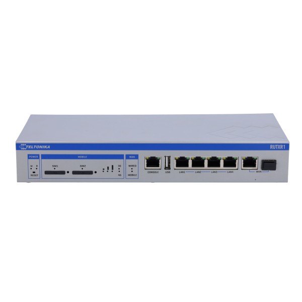 Teltonika TK-Rutxr1 Teltonika Router 4G Industrial - Dual SIM 4G CAT 6 - Wi-Fi 5 - 4 portas Ethernet RJ45 Gigabit - Puerto SFP 