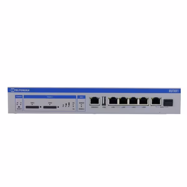 Acheter TELTONIKA TK-RUTXR1 Routeur industriel Teltonika 4G LTE Cat 6  
- Résilience avec Dual SIM et basculement automatique  