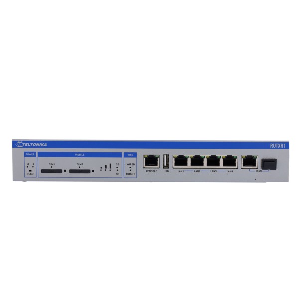 Teltonika TK-Rutxr1 Teltonika Router 4G Industrial - Dual SIM 4G CAT 6 - Wi-Fi 5 - 4 portas Ethernet RJ45 Gigabit - Puerto SFP 