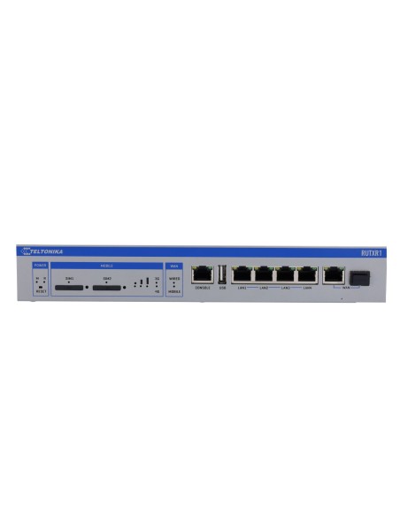 Teltonika TK-Rutxr1 Teltonika Router 4G Industrial - Dual SIM 4G CAT 6 - Wi-Fi 5 - 4 portas Ethernet RJ45 Gigabit - Puerto SFP 