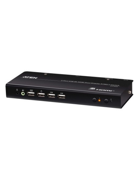 Comprar ATEN 1406765 ATEN Conmutador KVMP de doble monitor con 2 puertos USB 4K HDMI (cables incluidos) CS742H-AT-G
