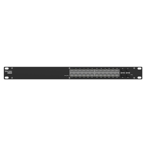 Teltonika TK-SWM281 Teltonika Switch Layer 3 - 24 portas Gigabit + 4 SFP Gigabit - DHCP / VLAN / STP / RSTP / MRP / ACL / SNM