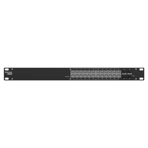 Teltonika TK-SWM282 Teltonika Interruptor Poe Layer 3 - 24 portas Poe Gigabit + 4 SFP Gigabit - 30w por porta 802.3AF / AT / MÁX