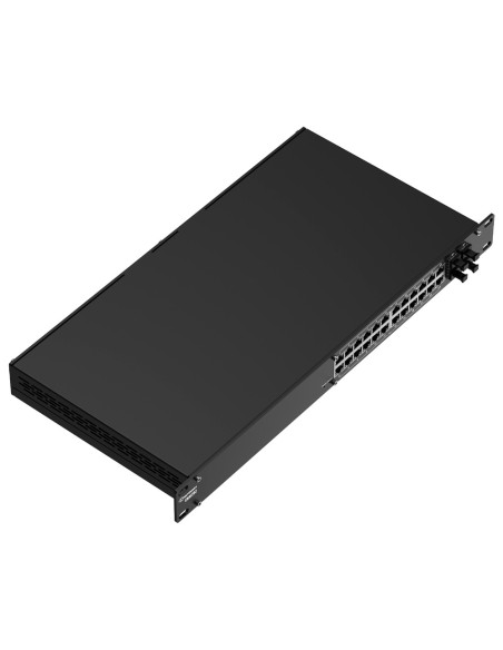 Teltonika TK-SWM282 Teltonika Interruptor Poe Layer 3 - 24 portas Poe Gigabit + 4 SFP Gigabit - 30w por porta 802.3AF / AT / MÁX