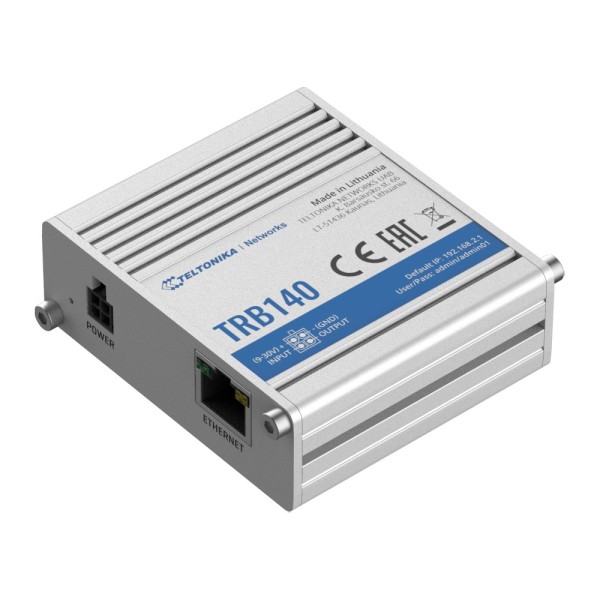 Kaufen TELTONIKA TK-TRB140 Teltonika Industrie-Gateway 4G LTE Cat 4  
- Automatisches Failover zwischen Mobilfunk und kabelgebun