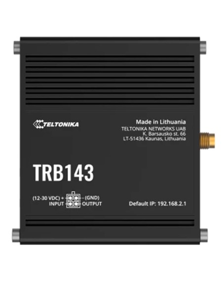 Teltonika TK-TRB143 Teltonika Gateway 4G Industrial - 4G CAT 4 / 3G / 2G - Porta Ethernet RJ45 10/100 / 1000Mbps - Entrada do M-