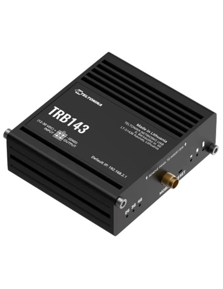 Teltonika TK-TRB143 Teltonika Gateway 4G Industrial - 4G CAT 4 / 3G / 2G - Porta Ethernet RJ45 10/100 / 1000Mbps - Entrada do M-