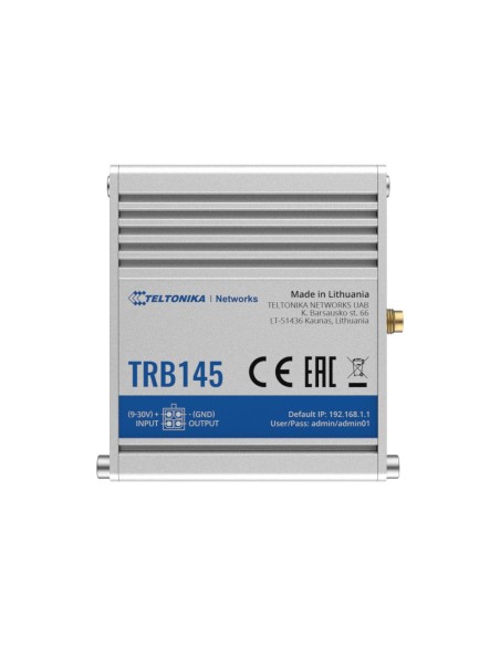 Teltonika TK-TRB145 Teltonika Gateway 4G Industrial - 4G Cat 1 / 3G / 2G - Porto RS485 - Micro USB Connector - Design compacto