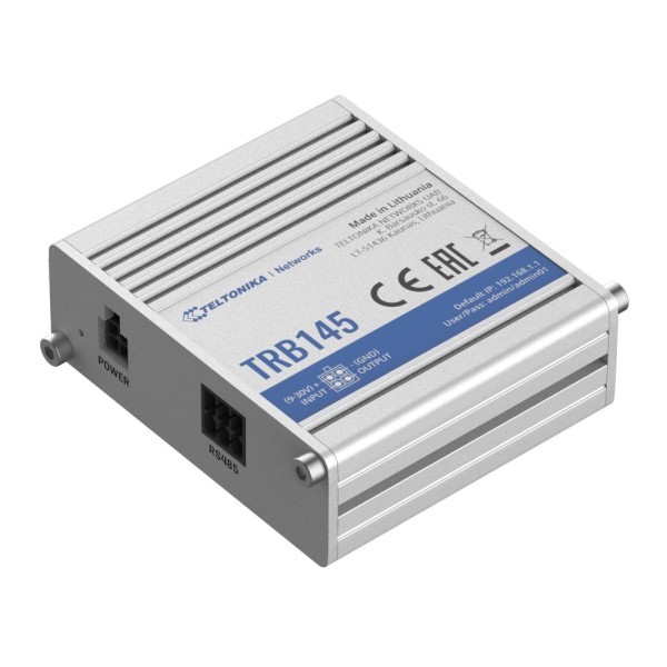 Comprar TELTONIKA TK-TRB145 Teltonika Gateway 4G Industrial - 4G Cat 1 / 3G / 2G - Puerto RS485 - Conector Micro USB - Diseño Co