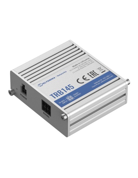 Teltonika TK-TRB145 Teltonika Gateway 4G Industrial - 4G Cat 1 / 3G / 2G - Porto RS485 - Micro USB Connector - Design compacto