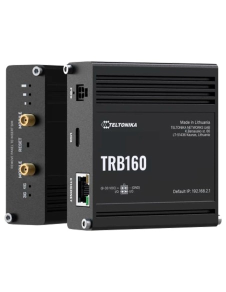 Comprar TELTONIKA TK-TRB160 Teltonika Gateway 4G Industrial - 4G Cat 4 / 3G / 2G - Puerto Ethernet RJ45 10/100/1000Mbps - Diseño