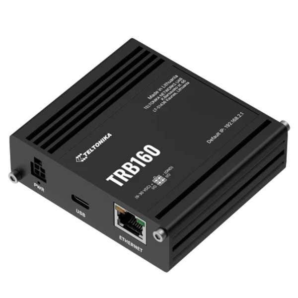 Teltonika TK-TRB160 Teltonika Gateway 4G Industrial - 4G Cat 4 / 3G / 2G - Porta Ethernet RJ45 10/100 / 1000Mbps - Design compac