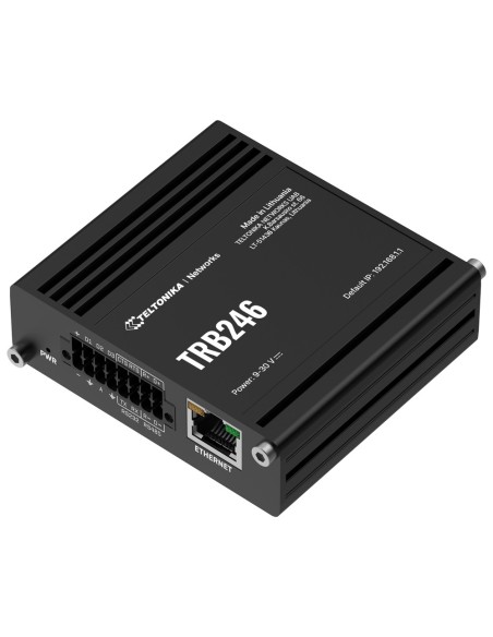 Comprar TELTONIKA TK-TRB246 Teltonika Gateway 4G Industrial - 4G Cat 4 / 3G / 2G - Puerto RJ45 10/100Mbps - Puertos RS232 y RS48