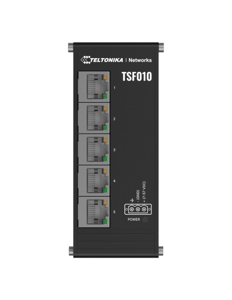Teltonika TK-TSF010 Teltonika Interruptor industrial não gerenciado - 5 portas Ethernet RJ45 Rápido Ethernet - Habitação de Habi