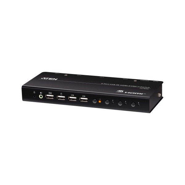 Comprar ATEN 1404298 ATEN 4-PORT USB 4K HDMI KVMP SWITCH WITH USB PERIPHERAL SUPPORT CS784H-AT-G