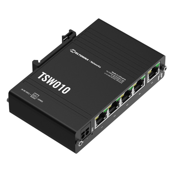 Comprar TELTONIKA TK-TSW010 Teltonika Switch No gestionable Industrial - 5 puertos Ethernet RJ45 Fast Ethernet - Rugerizado Carc