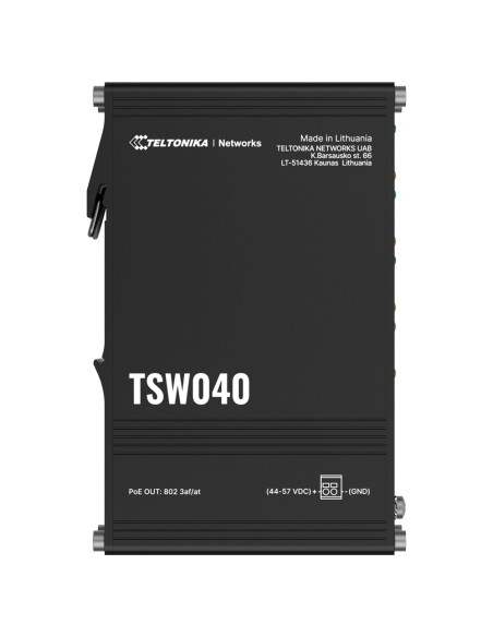 Teltonika TK-TSW040 Teltonika Interruptor Sem Poe Industrial - 8 Portas Ethernet RJ45 RJ45 Fast Ethernet - 8 Portas Ethernet 