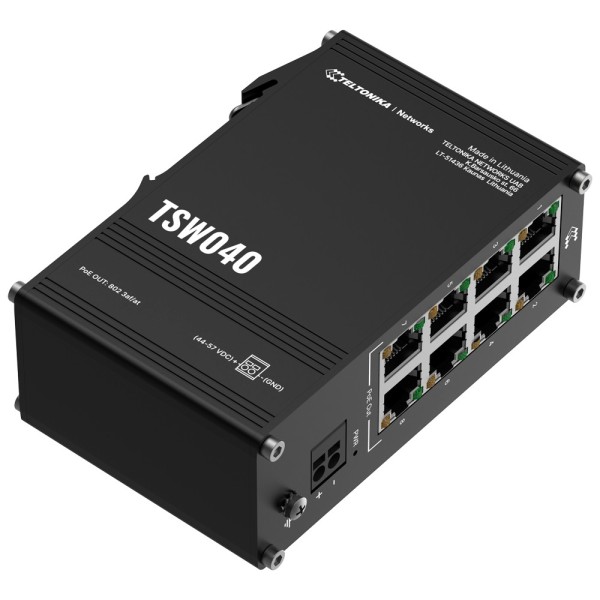 Kaufen TELTONIKA TK-TSW040 Teltonika Switch PoE Unmanaged Industrial – 8 Ports Ethernet RJ45 Fast Ethernet – 8 Ports E