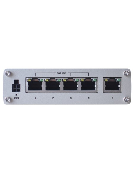 Teltonika TK-TSW100 Teltonika Switch Poe Industrial não-gerenciado - 5 portas Ethernet RJ45 Gigabit - 4 Portas Ethernet PoE + 8