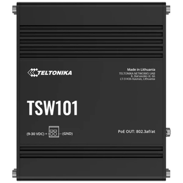 Comprar TELTONIKA TK-TSW101 Teltonika Switch PoE No gestionable Industrial - 5 puertos Ethernet RJ45 Gigabit - 4 Puertos Etherne