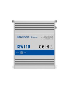 Teltonika TK-TSW110 Teltonika Interruptor industrial não gerenciado - 5 portas Ethernet RJ45 Gigabit - Alojamento de alumínio ru