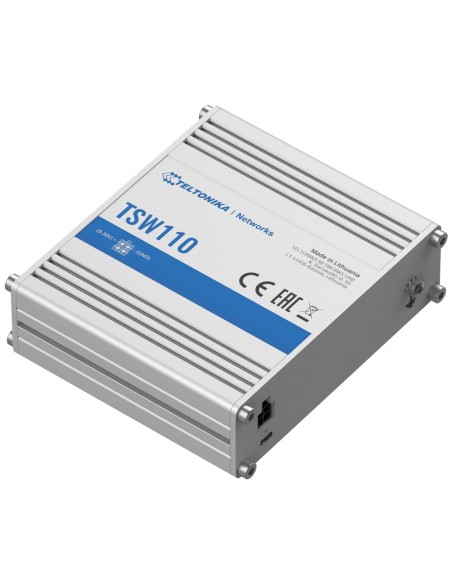 Comprar TELTONIKA TK-TSW110 Teltonika Switch No gestionable Industrial - 5 puertos Ethernet RJ45 Gigabit - Rugerizado Carcasa Al