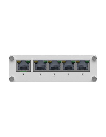 Teltonika TK-TSW110 Teltonika Interruptor industrial não gerenciado - 5 portas Ethernet RJ45 Gigabit - Alojamento de alumínio ru