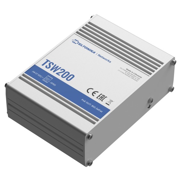 Kaufen TELTONIKA TK-TSW200 Teltonika Switch PoE Unverwalteter Industrie-Switch – 8 Ports Ethernet RJ45 Gigabit + 2 SFP Gigabit –
