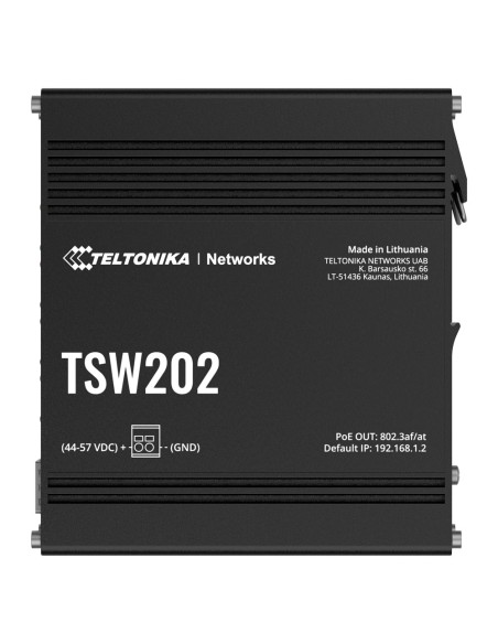 Teltonika TK-TSW202 Teltonika Switch Poe Handizadable Industrial - 8 Portas Ethernet RJ45 Gigabit +2 Sfp Gigabit - 8 portas ETH