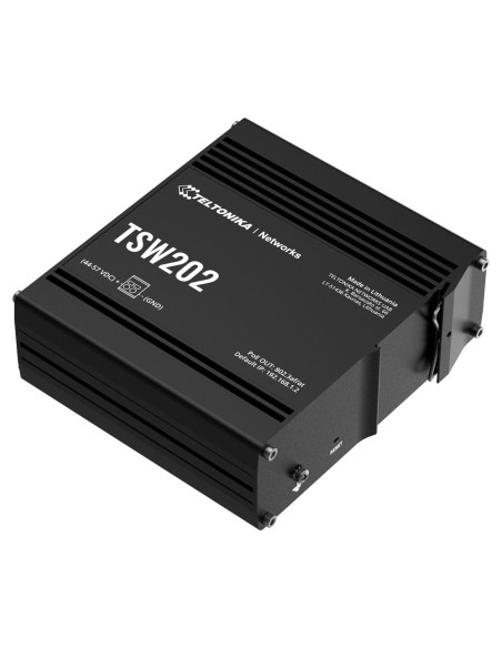 Teltonika TK-TSW202 Teltonika Switch Poe Handizadable Industrial - 8 Portas Ethernet RJ45 Gigabit +2 Sfp Gigabit - 8 portas ETH